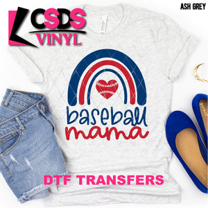 DTF Transfer - DTF000268 Baseball Mama Rainbow