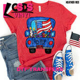 DTF Transfer - DTF000275 Patriotic Truck