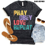 DTF Transfer - DTF000284 Pray Obey Love Repeat