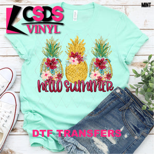 DTF Transfer - DTF000322 Hello Summer Pineapples