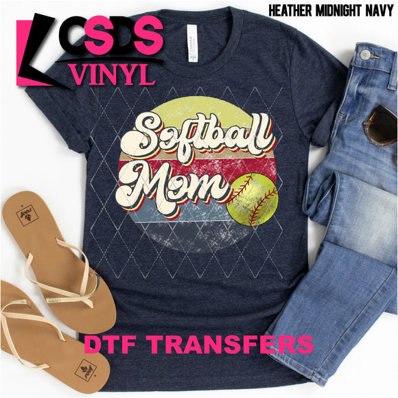 DTF Transfer - DTF000324 Retro Softball Mom