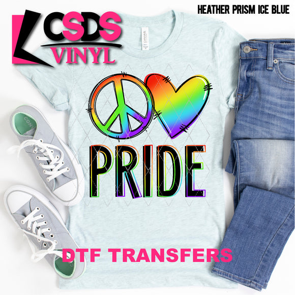 DTF Transfer - DTF000364 Peace Love Pride