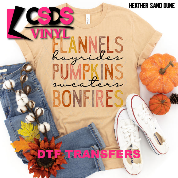 DTF Transfer - DTF000413 Flannels Hayrides Pumpkins