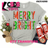 DTF Transfer - DTF000416 Merry and Bright - Leopard Print