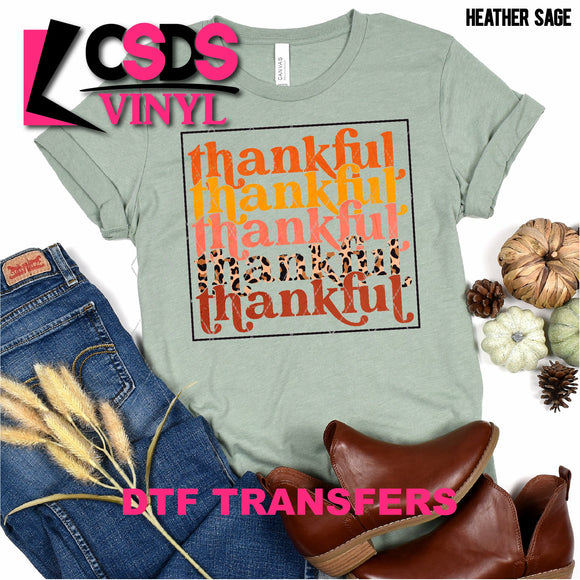 DTF Transfer - DTF000417 Thankful Stacked Word Art