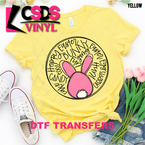 DTF Transfer - DTF000438 Pink Bunny Word