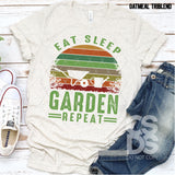 DTF Transfer - DTF000450 Eat Sleep Garden Repeat