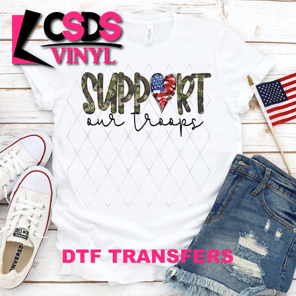 DTF Transfer - DTF000489 Support Our Troops Camo