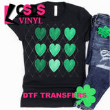 DTF Transfer - DTF000493 St. Patrick's Day Watercolor Hearts