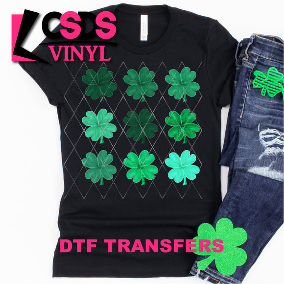 DTF Transfer - DTF000494 St. Patrick's Day Watercolor Clovers