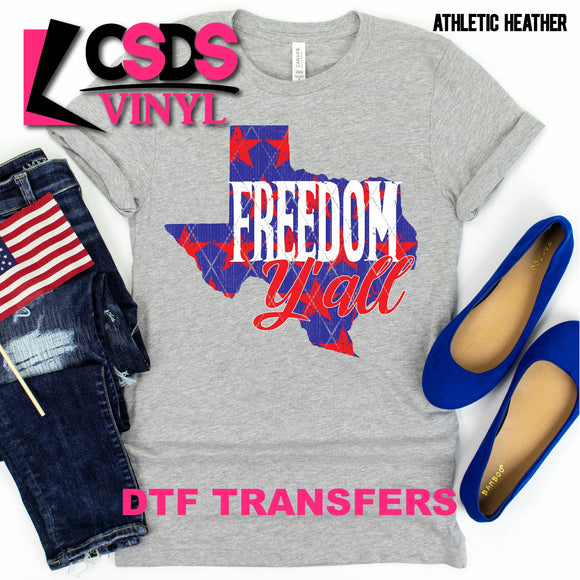 DTF Transfer - DTF000496 Freedom Y'all Texas
