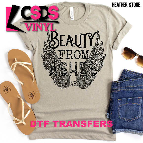 DTF Transfer - DTF000497 Beauty from Ashes Wings Black