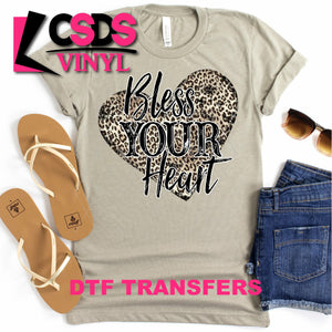 DTF Transfer - DTF000498 Bless Your Heart Leopard