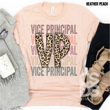 DTF Transfer - DTF000500 Vice Principal Stacked Word Art Leopard
