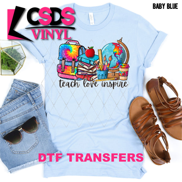 DTF Transfer - DTF000543 Teach Love Inspire Tie Dye
