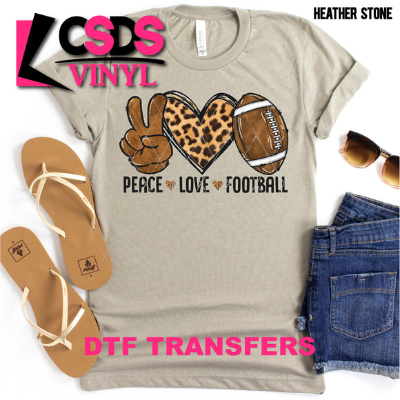 DTF Transfer - DTF000550 Peach Love Football Leopard