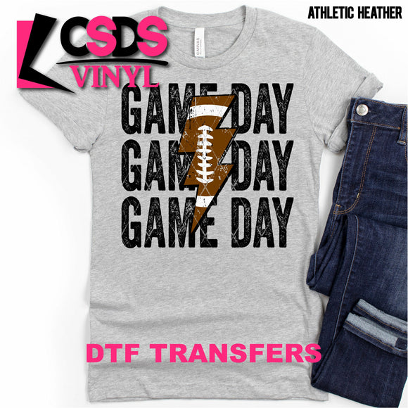 DTF Transfer - DTF000552 Football Game Day Stacked Word Art