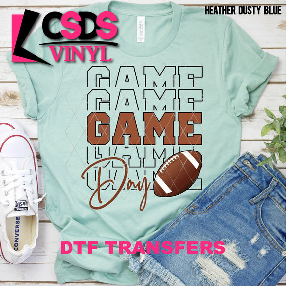 DTF Transfer - DTF000553 Game Day Cursive Stacked Word Art