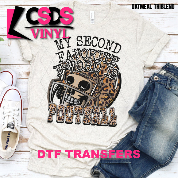 DTF Transfer - DTF000558 My Second Favorite Word is Football Skull