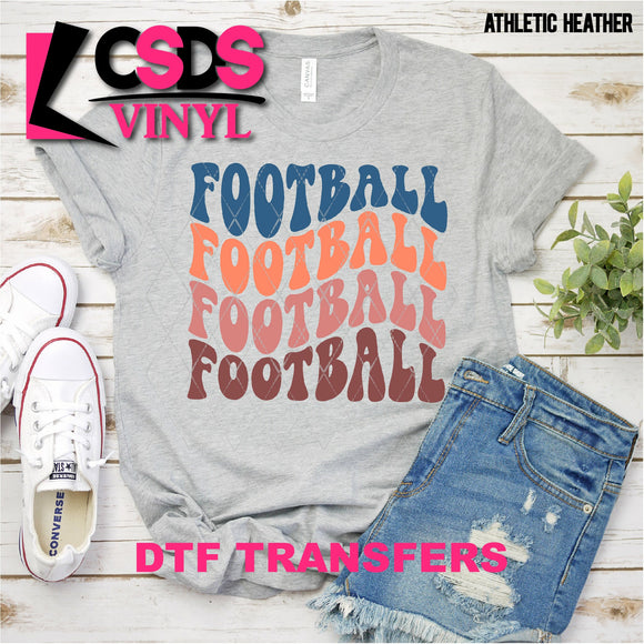 DTF Transfer - DTF000561 Retro Football Stacked Word Art