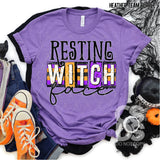 DTF Transfer - DTF000600 Resting Witch Face Purple