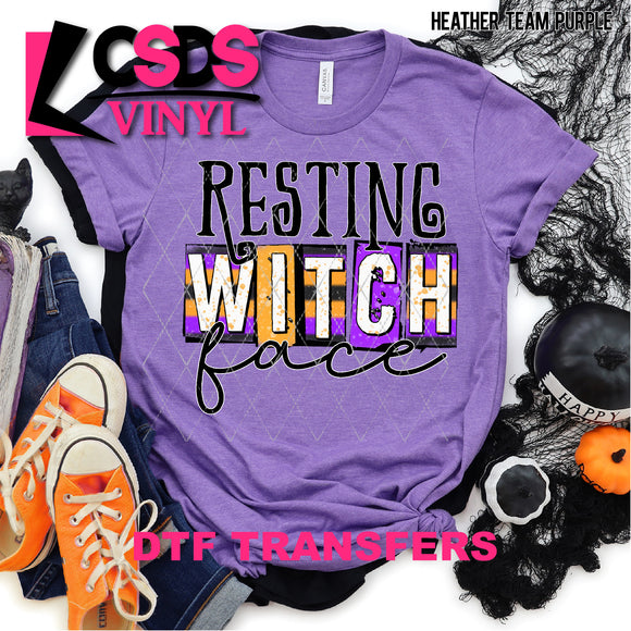 DTF Transfer - DTF000600 Resting Witch Face Purple