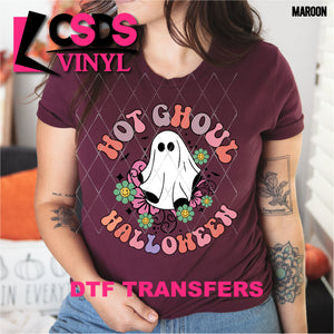 DTF Transfer - DTF000623 Retro Hot Ghoul Halloween