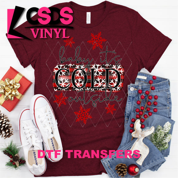DTF Transfer - DTF000674 Baby It's Cold Outside Plaid