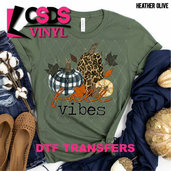 DTF Transfer - DTF000687 Fall Vibes Leopard & Plaid Pumpkins