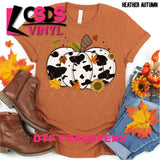 DTF Transfer - DTF000688 Cow Print Fall Pumpkin