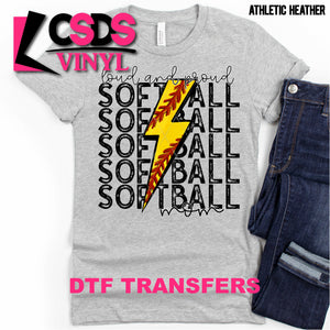 DTF Transfer - DTF000697 Loud and Proud Softball Mom Stacked Word Art