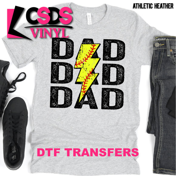 DTF Transfer - DTF000702 Softball Dad Stacked Word Art