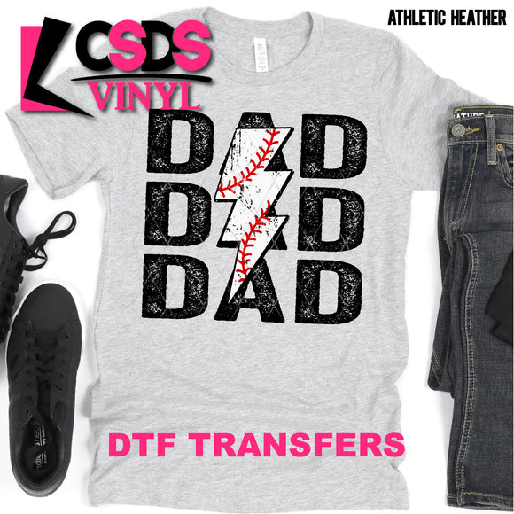DTF Transfer - DTF000703 Baseball Dad Stacked Word Art