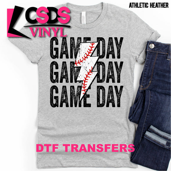 DTF Transfer - DTF000706 Baseball Game Day Stacked Word Art