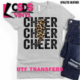 DTF Transfer - DTF000708 Cheer Stacked Word Art Leopard