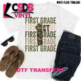 DTF Transfer - DTF000726 1st Grade Stacked Word Art Camo