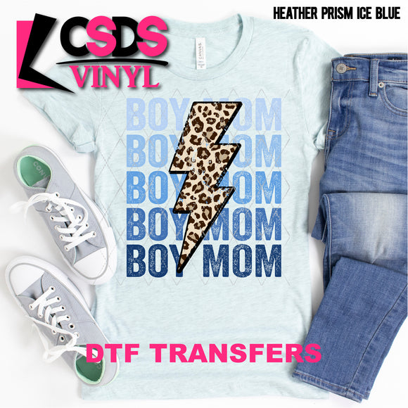 DTF Transfer - DTF000739 Boy Mom Stacked Word Art Leopard