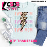 DTF Transfer - DTF000741 Twin Mom Stacked Word Art Leopard