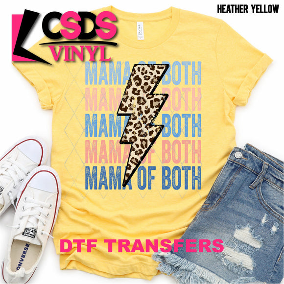 DTF Transfer - DTF000745 Mama of Both Stacked Word Art Leopard