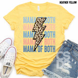 DTF Transfer - DTF000745 Mama of Both Stacked Word Art Leopard