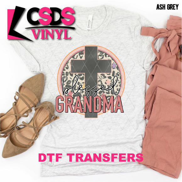 DTF Transfer - DTF000772 Blessed Grandma Cross Leopard