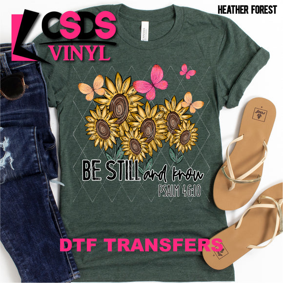 DTF Transfer - DTF000773 Be Still and Know that I am God Floral