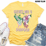 DTF Transfer - DTF000791 Created with a Purpose Floral Butterfly