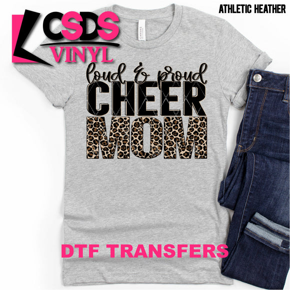 DTF Transfer - DTF000814 Loud & Proud Cheer Mom Leopard