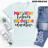 DTF Transfer - DTF000832 Motivator Believer Innovator Educator