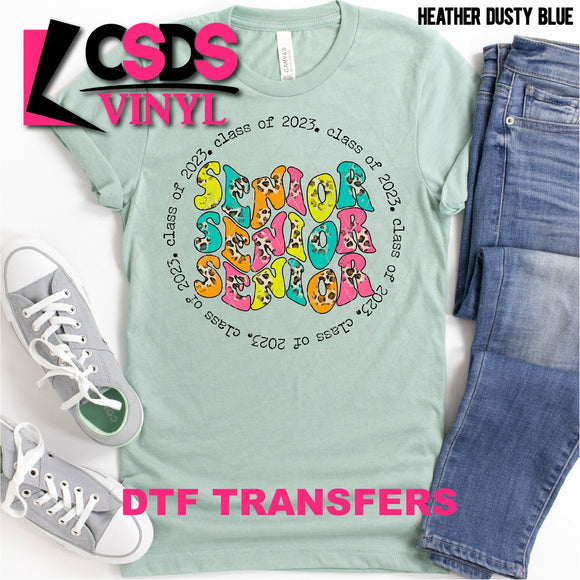 DTF Transfer - DTF000837 Retro Senior Class of 2023 Stacked Word Art
