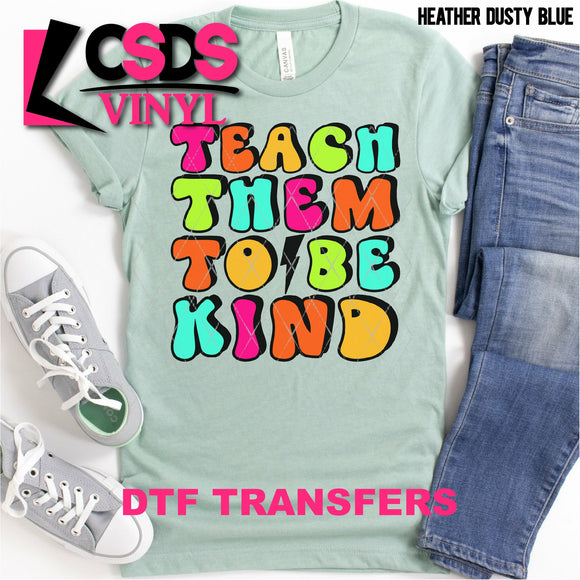 DTF Transfer - DTF000839 Retro Teach Them To Be Kind