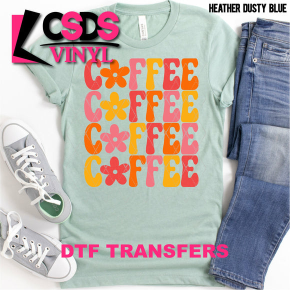 DTF Transfer - DTF000843 Retro Coffee Stacked Word Art