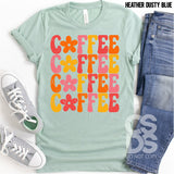 DTF Transfer - DTF000843 Retro Coffee Stacked Word Art