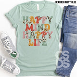 DTF Transfer - DTF000847 Retro Healthy Mind Happy Mind Leopard